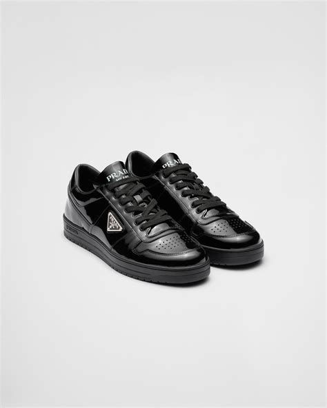 black mens prada sneaker with splash paint|prada downtown patent sneakers.